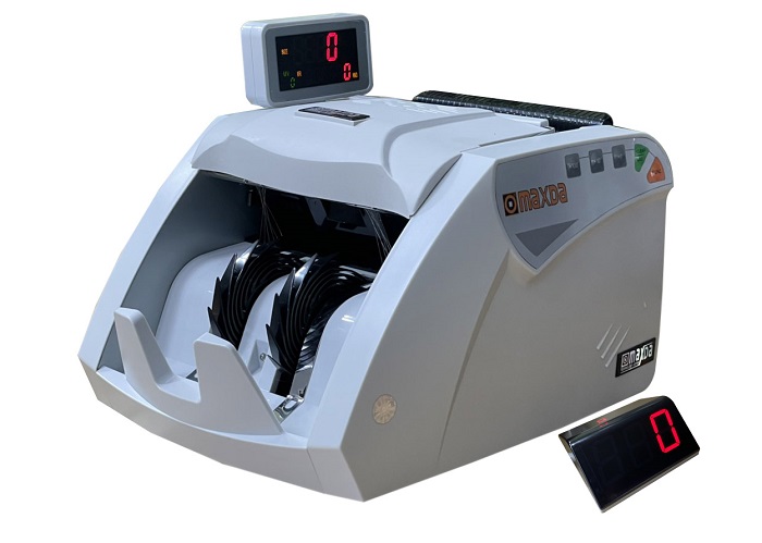 Máy đếm tiền Maxda 2804 có thiết kế nhỏ gọn,phù hợp với mọi không gian làm việc